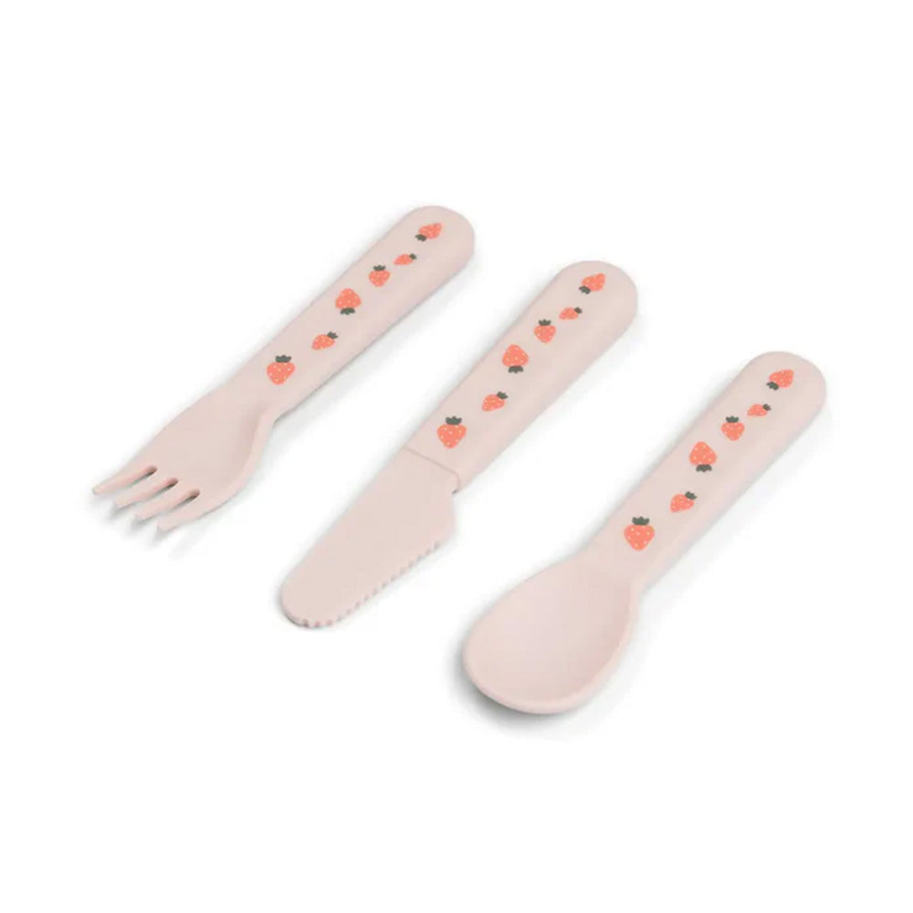 Set Foodie de cubiertos Tiny Farm rosa