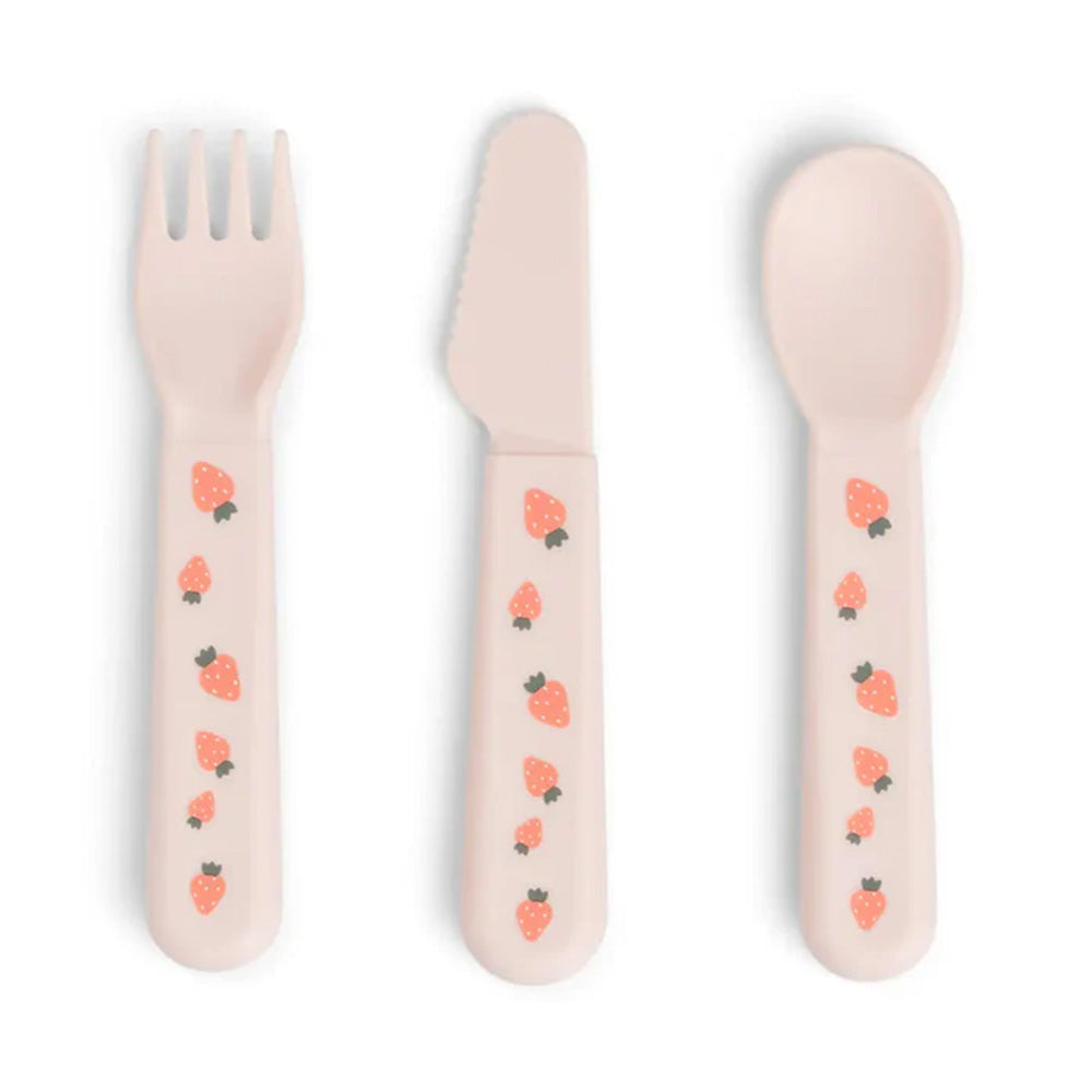 Set Foodie de cubiertos Tiny Farm rosa
