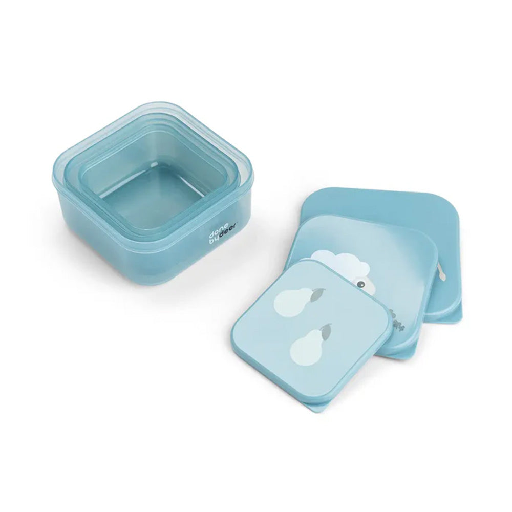 Set de 3 cajas para snack Tiny Farm azul