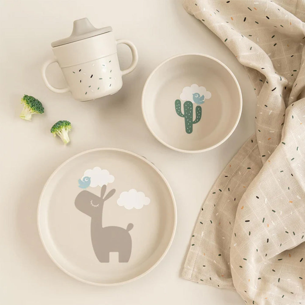 Set Foodie para comer con ventosa Lalee arena