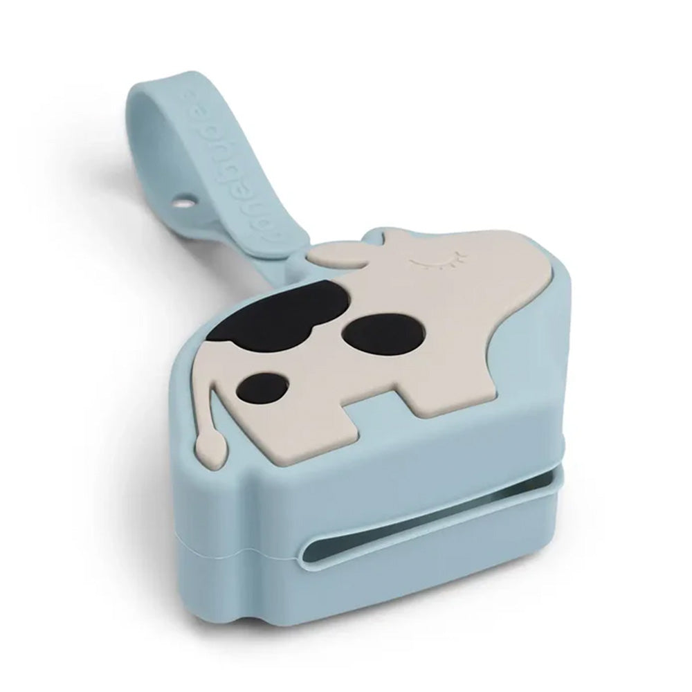 Caja de silicona para chupete Dotti azul