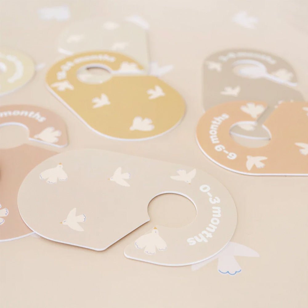 Separadores de colgadores aves tonos Amarillos