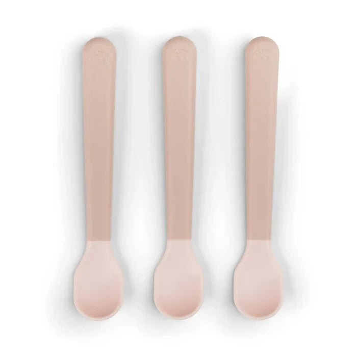 Set Foodie de 3 cucharas de fácil agarre para bebés rosa