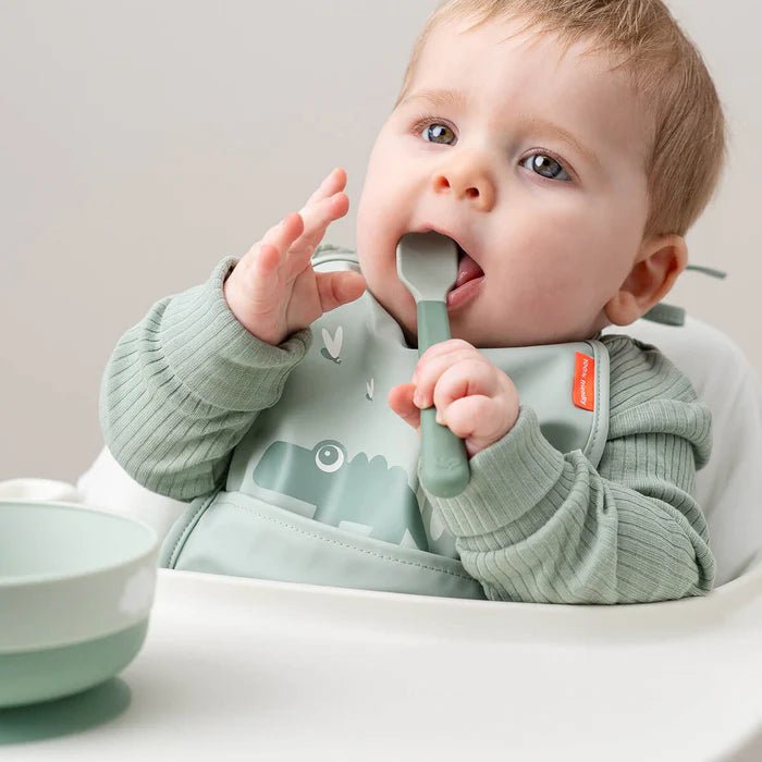 Set Foodie de 3 cucharas de fácil agarre para bebés arena