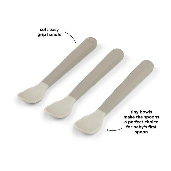 Set Foodie de 3 cucharas de fácil agarre para bebés arena