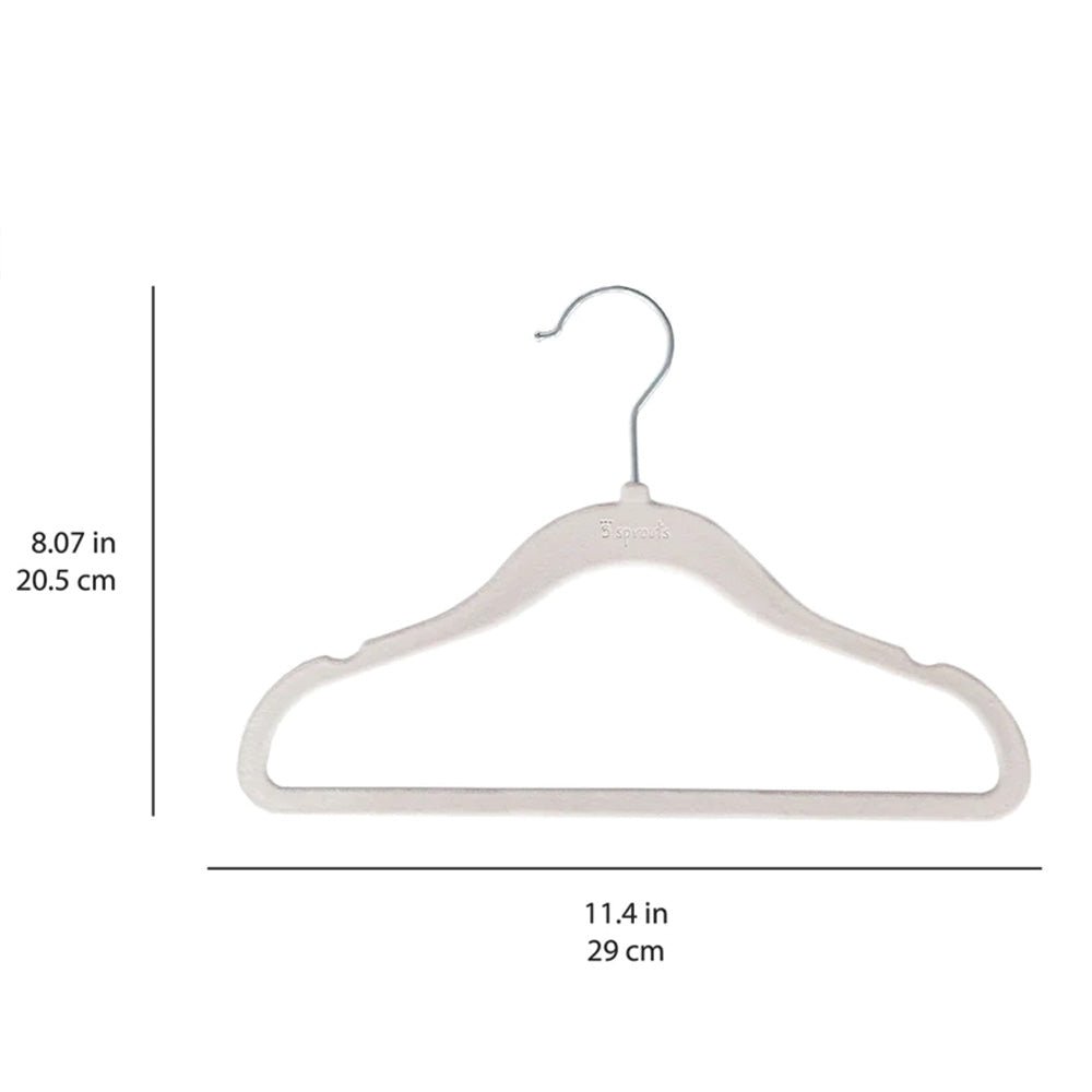 Colgadores antideslizantes de terciopelo Gris (Set de 30)