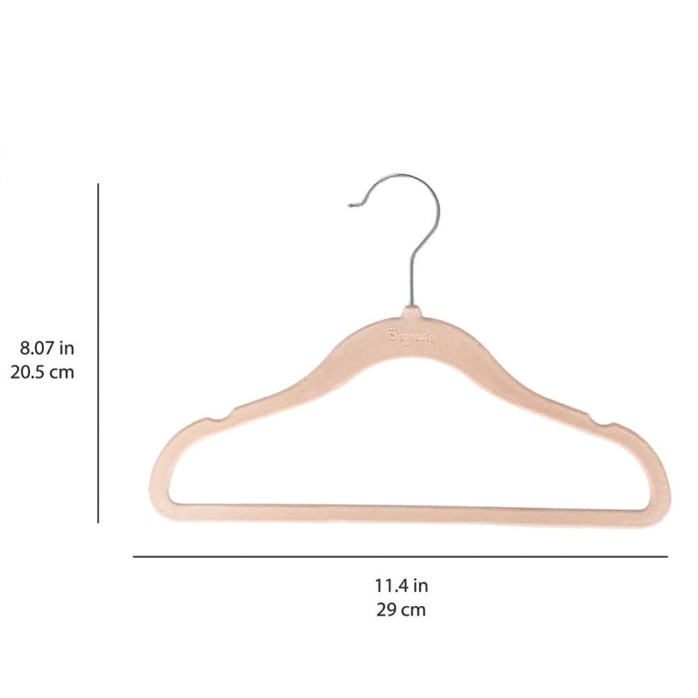 Colgadores antideslizantes de terciopelo Avellana (Set de 30)