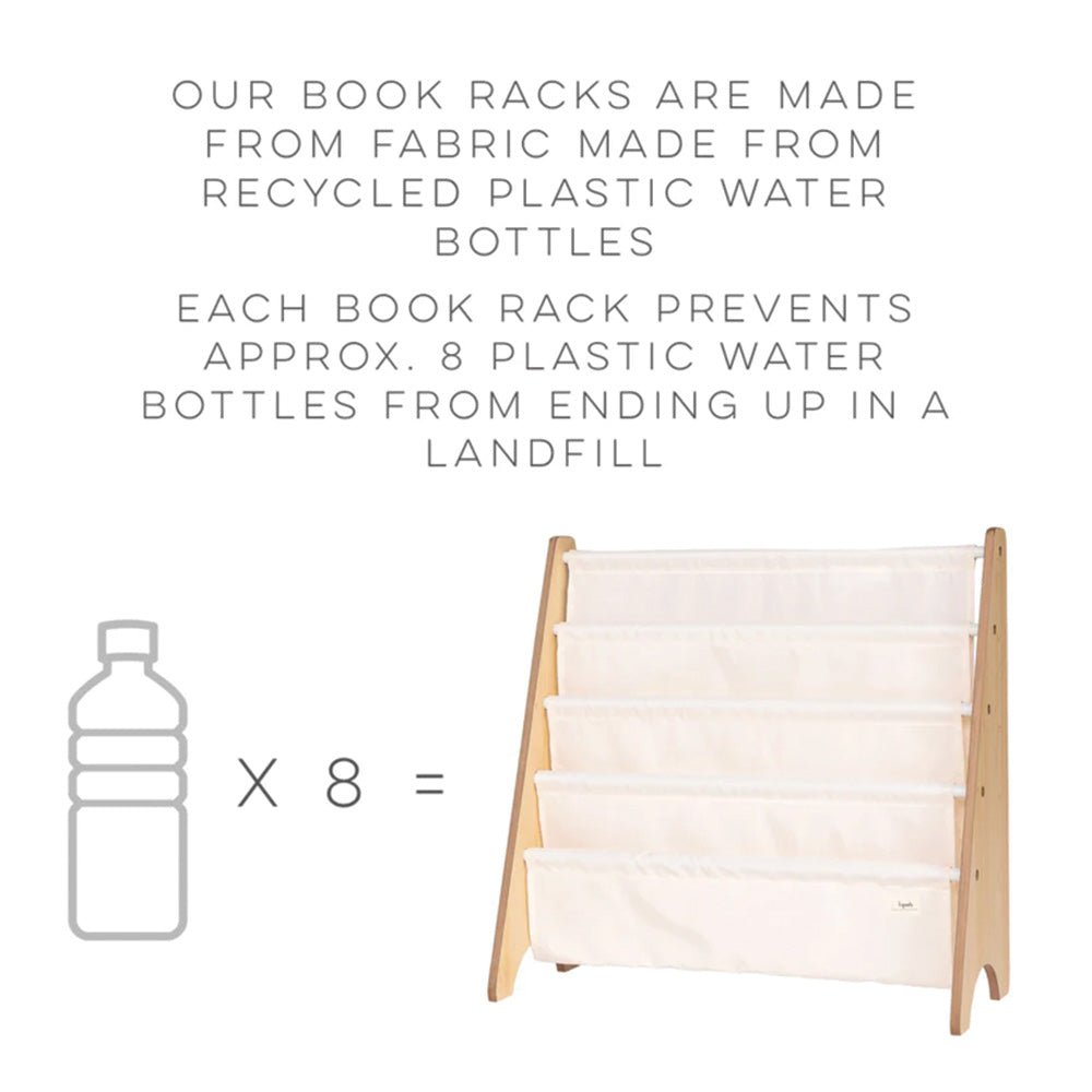 Librero de tela reciclada con diseño de arándanos lila