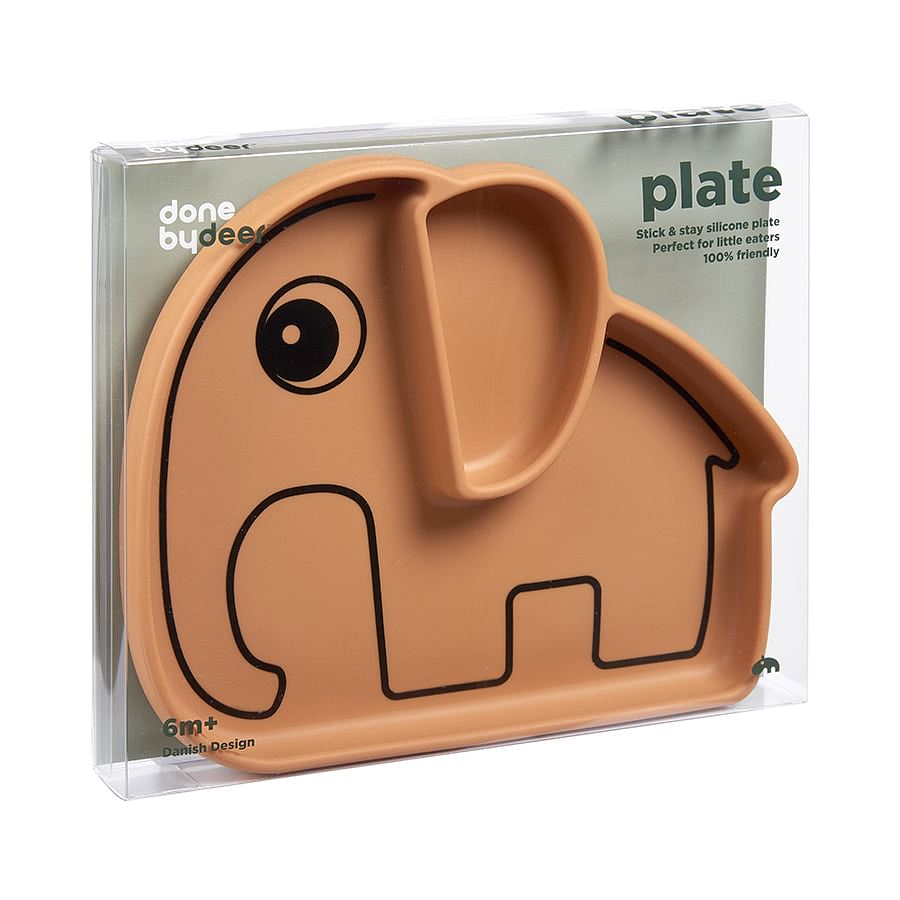 Plato de silicona antideslizante Elphee mostaza