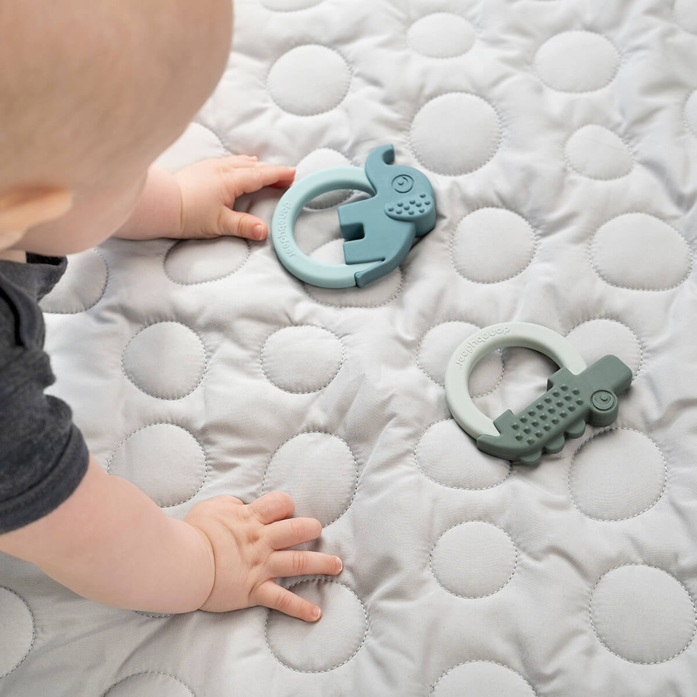 Set 2 mordedores Deer Friends verde y azul