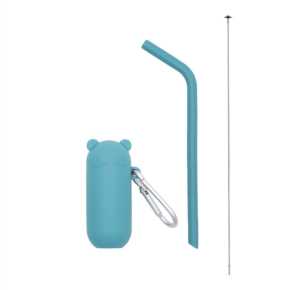 Bombilla en caja para llevar, Oso Azul oscuro