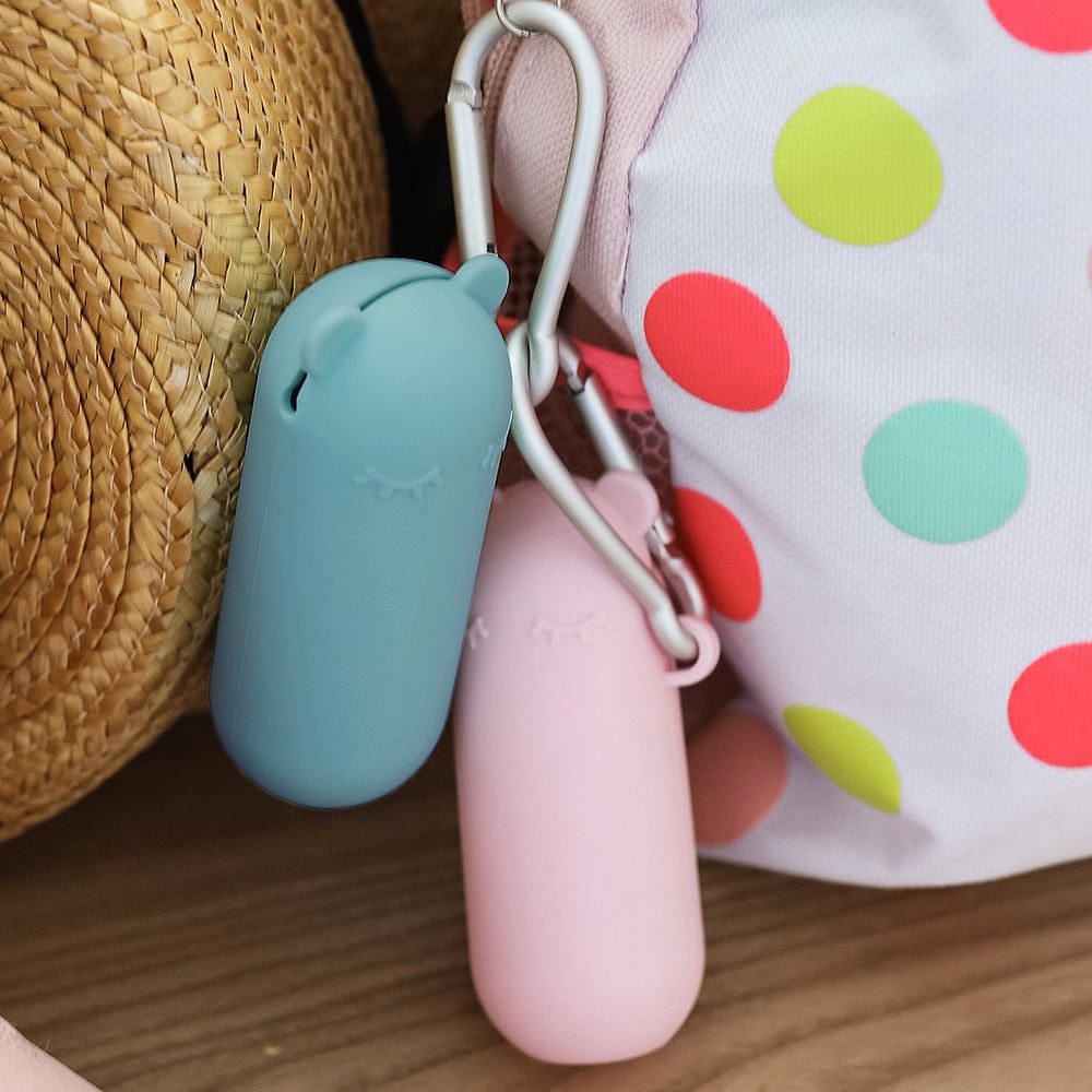 Bombilla en caja para llevar, Oso Azul oscuro