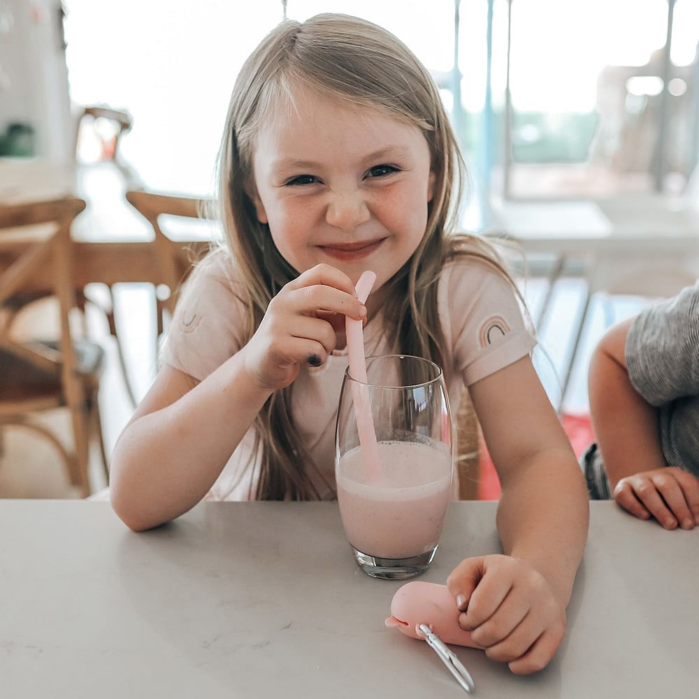 Bombilla en caja para llevar, Oso Rosa viejo