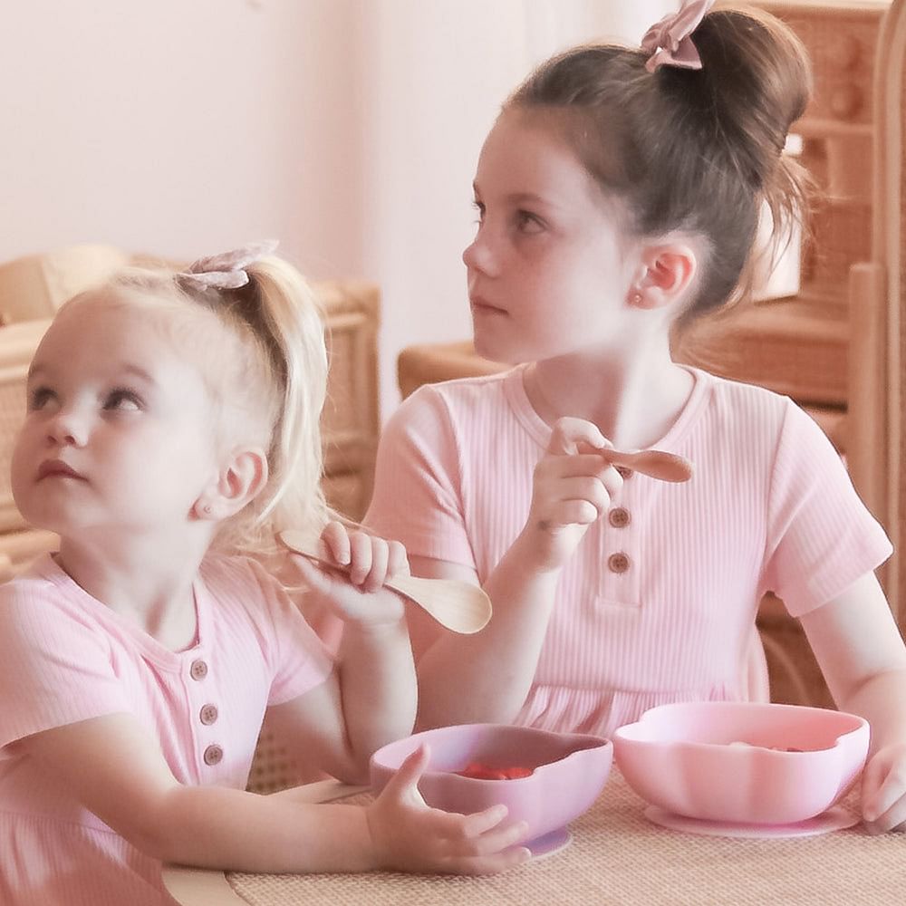 Bowl Oso con ventosa y tapa, Rosa pastel