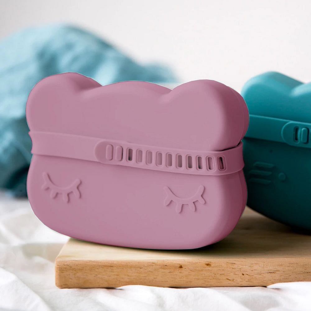Caja para snack Oso rosa viejo