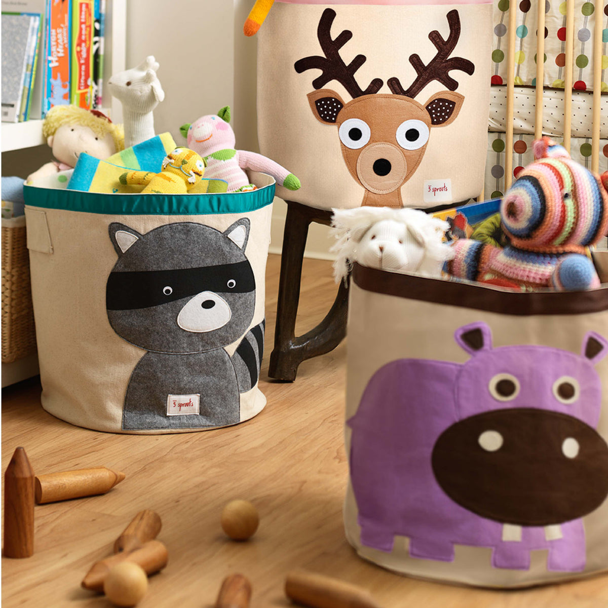 Canasto para juguetes Mapache