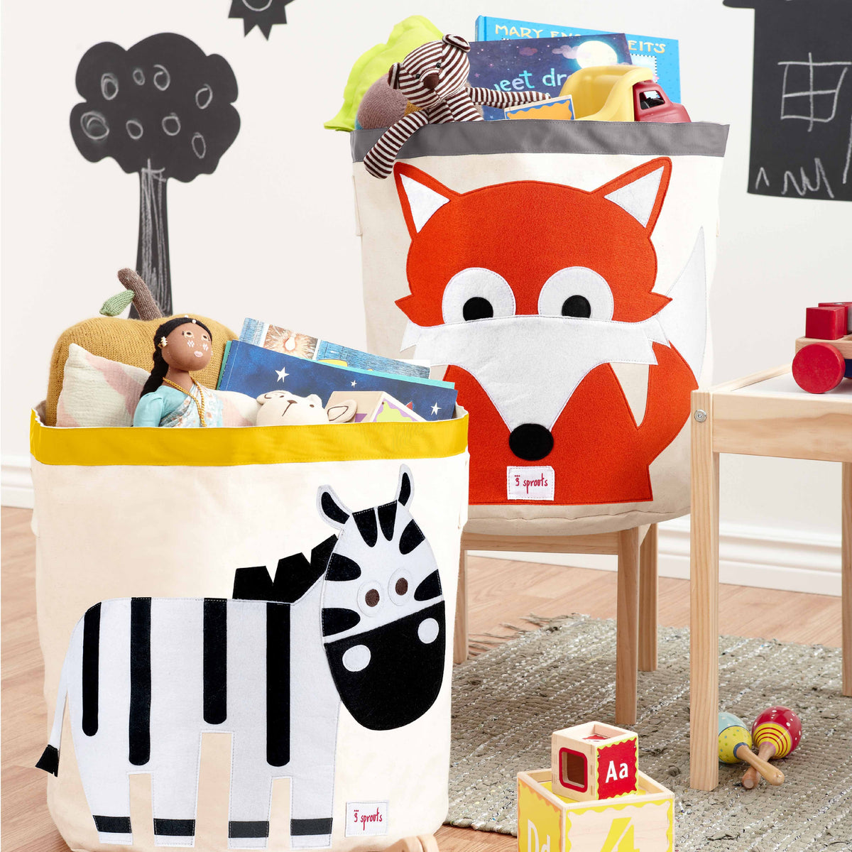 Canasto para juguetes Cebra