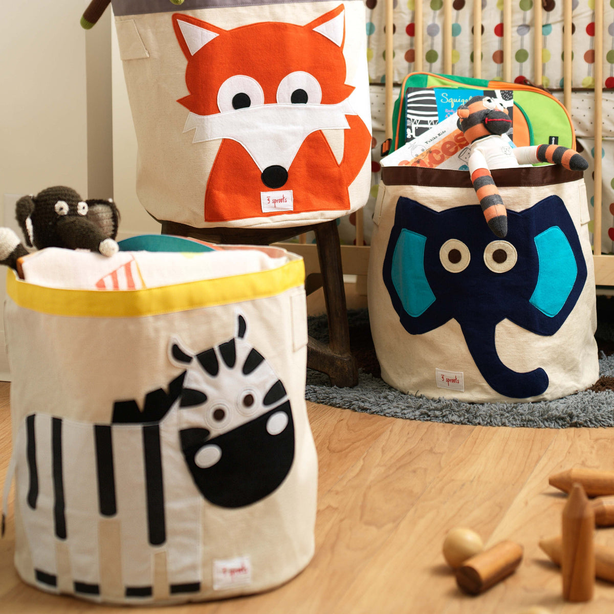 Canasto para juguetes Cebra