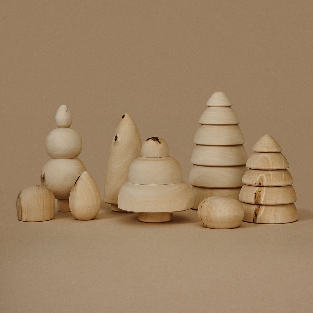 Bosque de madera natural