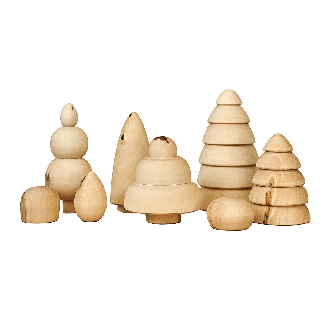 Bosque de madera natural