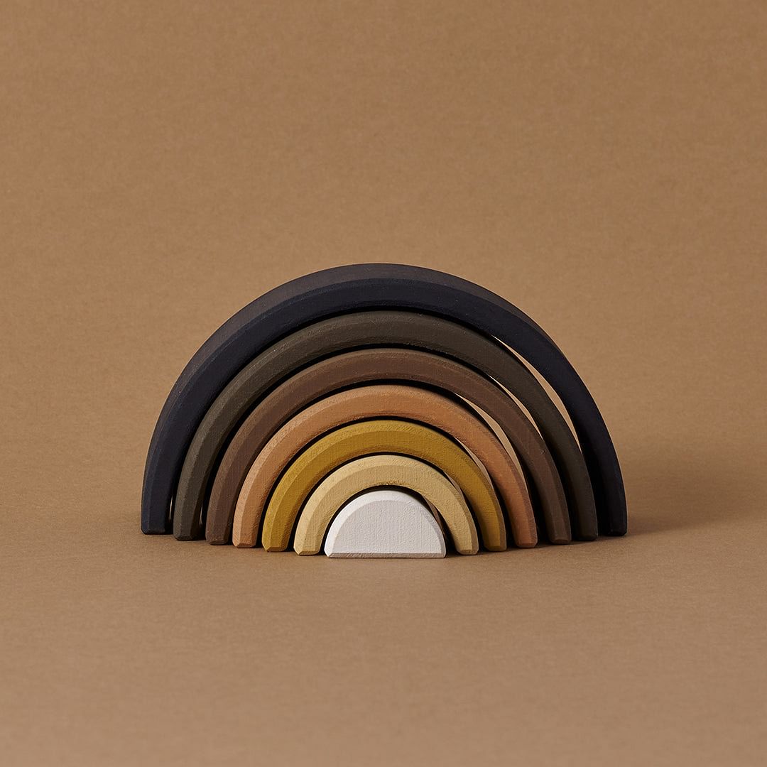 Arcoíris de madera Negro con Blanco