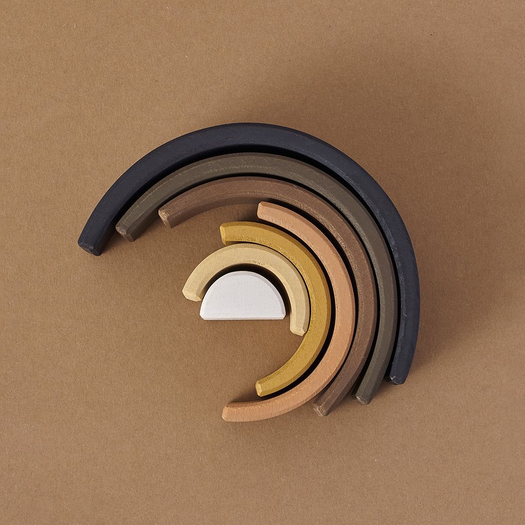 Arcoíris de madera Negro con Blanco