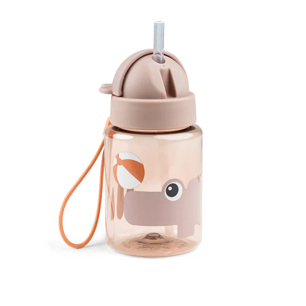 Botella con bombilla Croco rosa 280ml