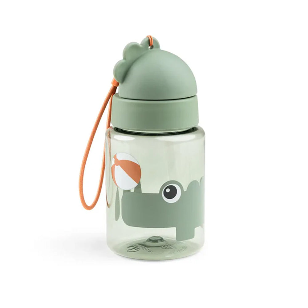 Botella con bombilla Croco Verde 280ml