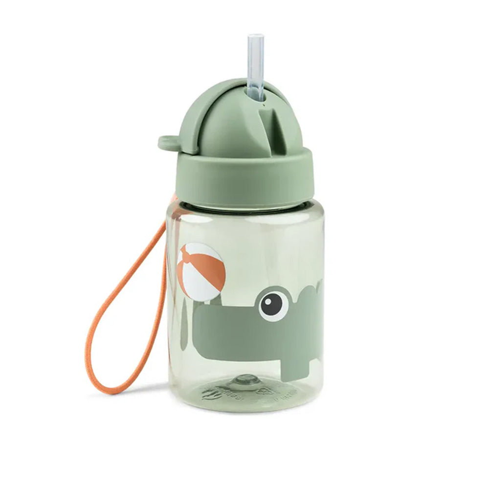 Botella con bombilla Croco Verde 280ml