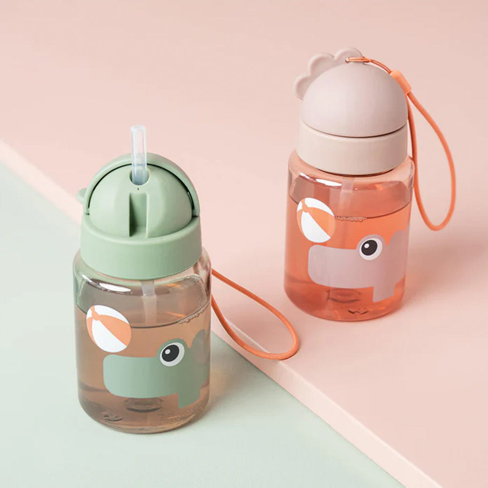 Botella con bombilla Croco Verde 280ml