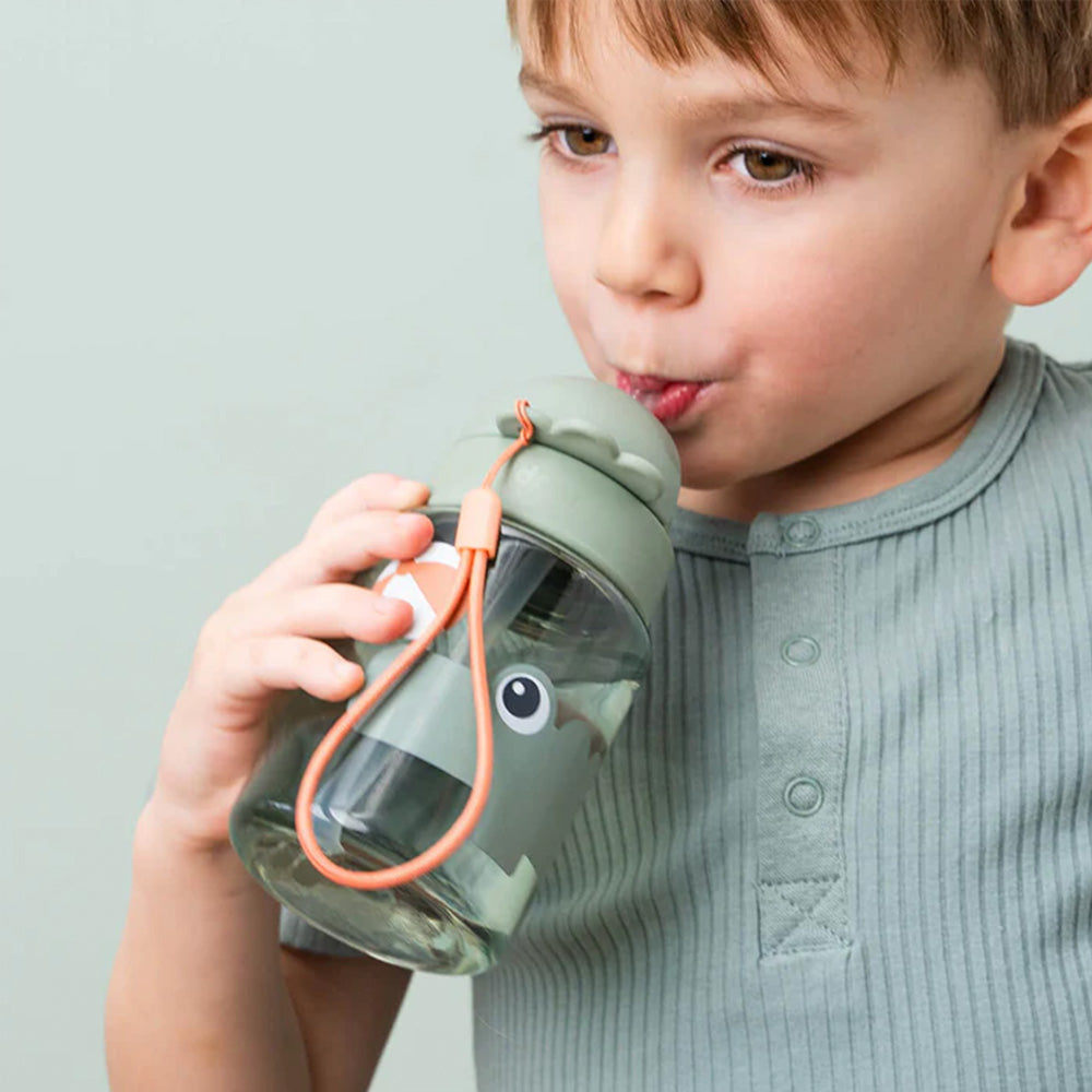 Botella con bombilla Croco Verde 280ml