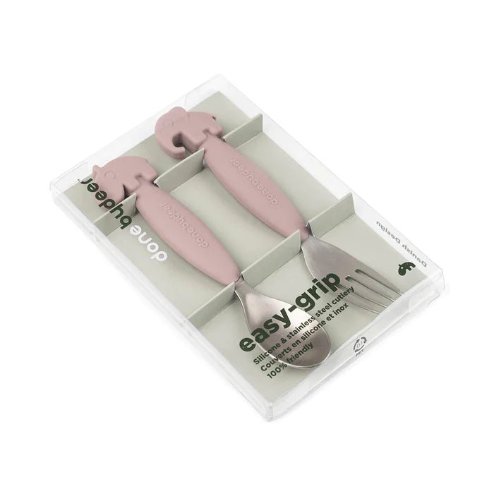 Set de Cuchara y Tenedor Deer friends Rosa