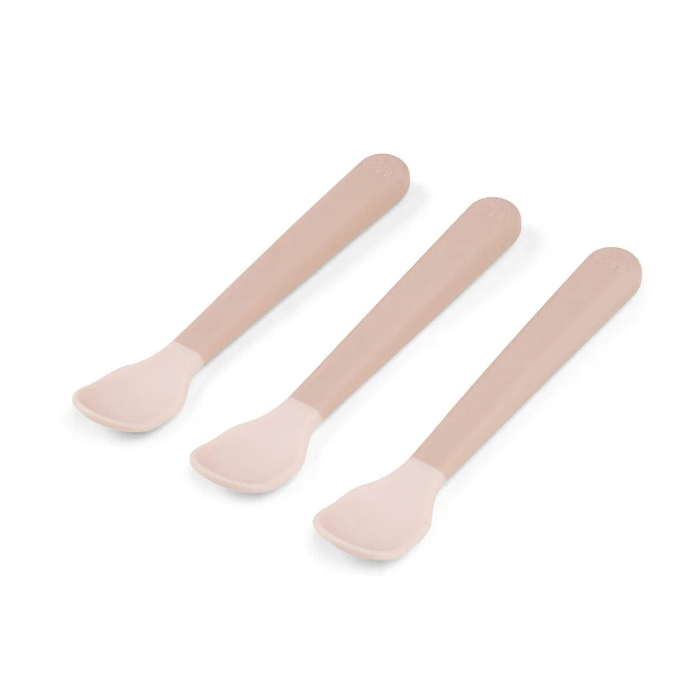 Set Foodie de 3 cucharas de fácil agarre para bebés rosa