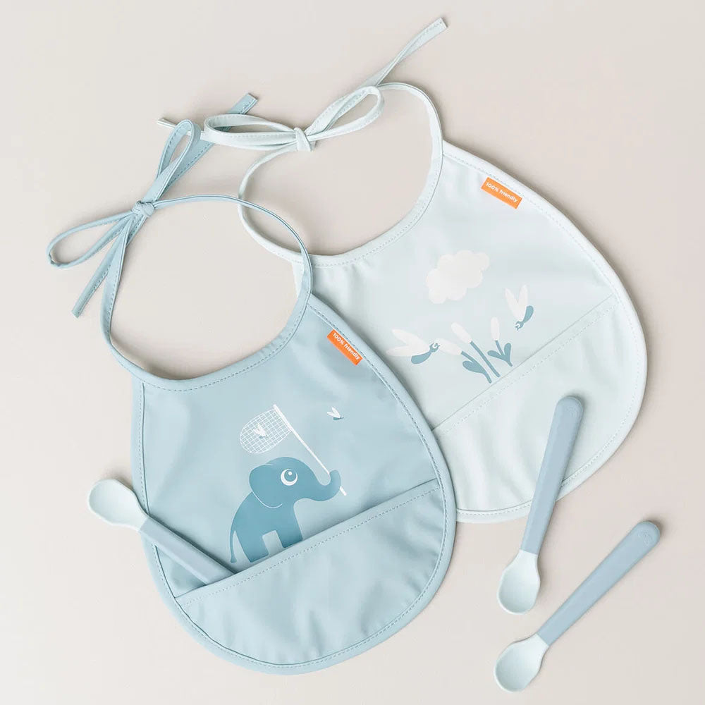 Set Foodie de 3 cucharas de fácil agarre para bebés azul
