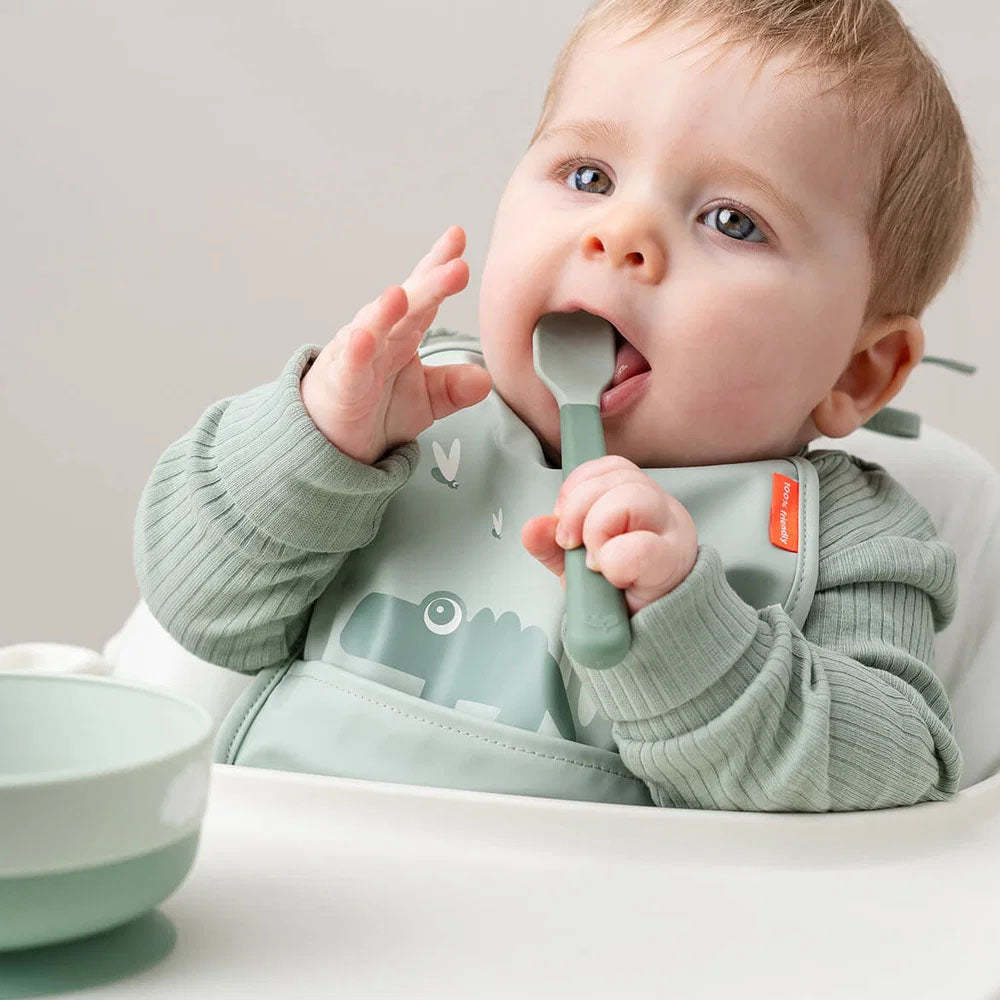 Set Foodie de 3 cucharas de fácil agarre para bebés azul