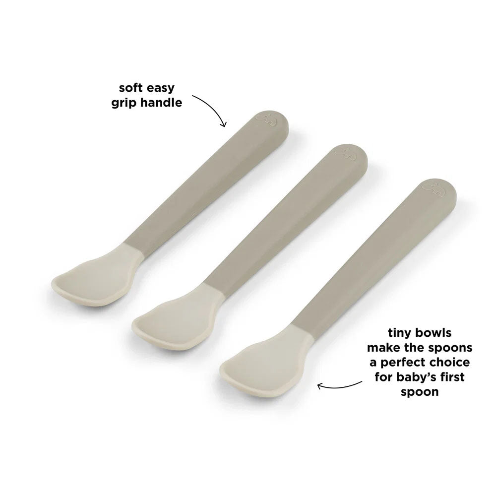 Set Foodie de 3 cucharas de fácil agarre para bebés arena