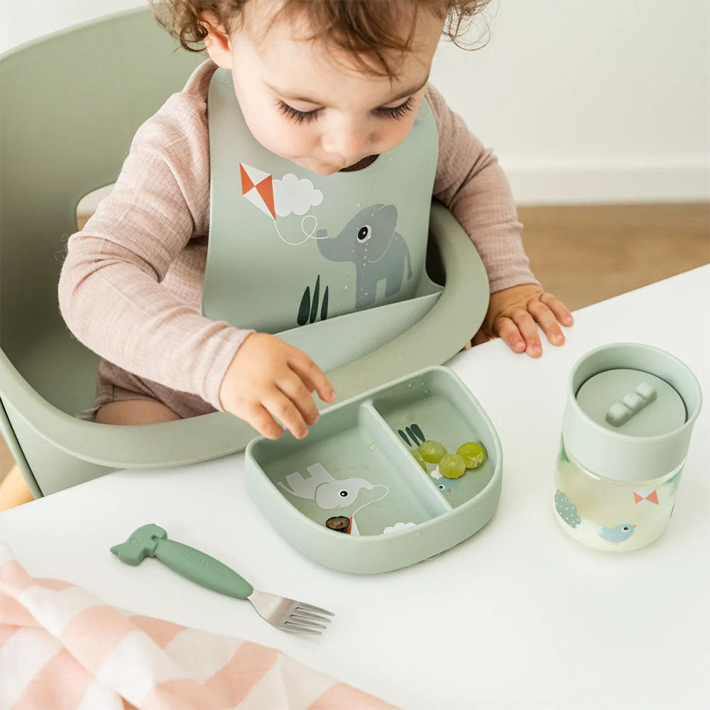 Set de 2 baberos silicona Playground varios colores