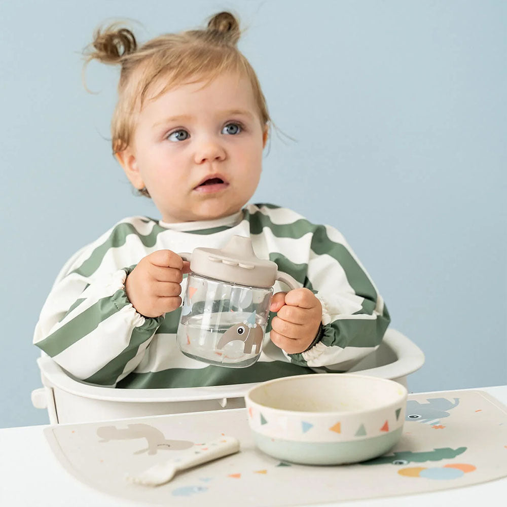 Vaso con boquilla de aprendizaje de 2 asas Playground verde