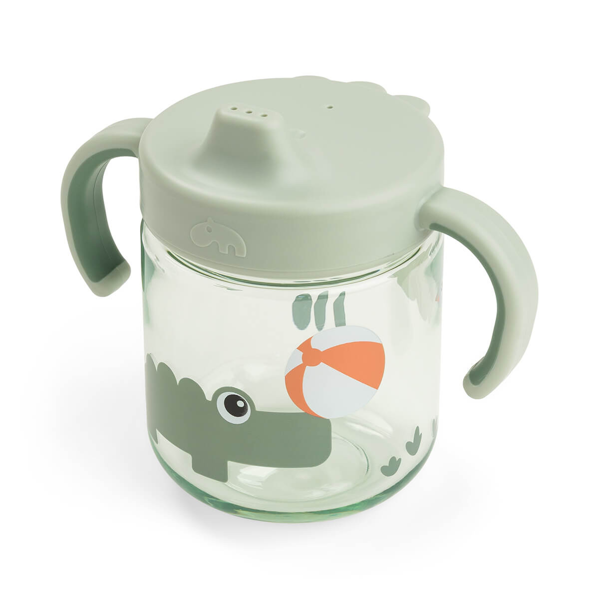 Vaso con boquilla de aprendizaje 2 asas Playground verde