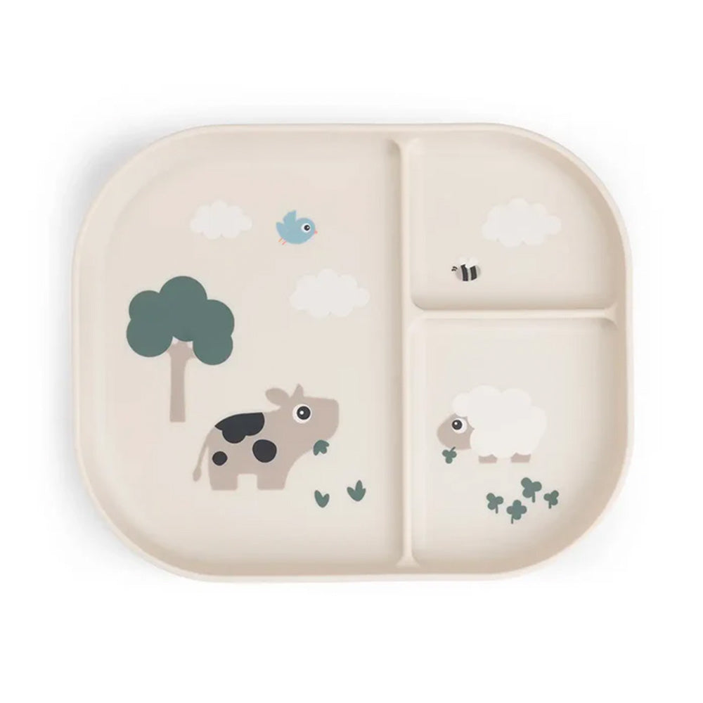 Plato Foodie con compartimentos Tiny Farm arena