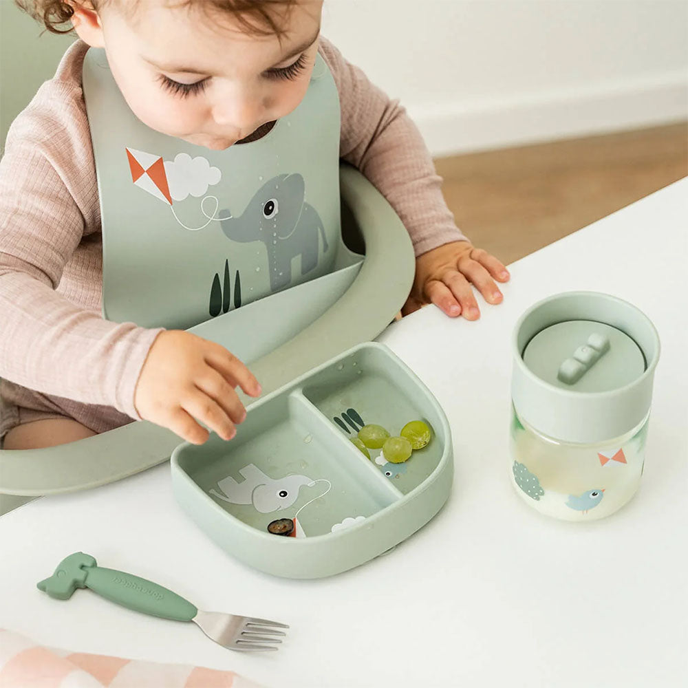 Bowl con compartimentos stick & stay Playground verde