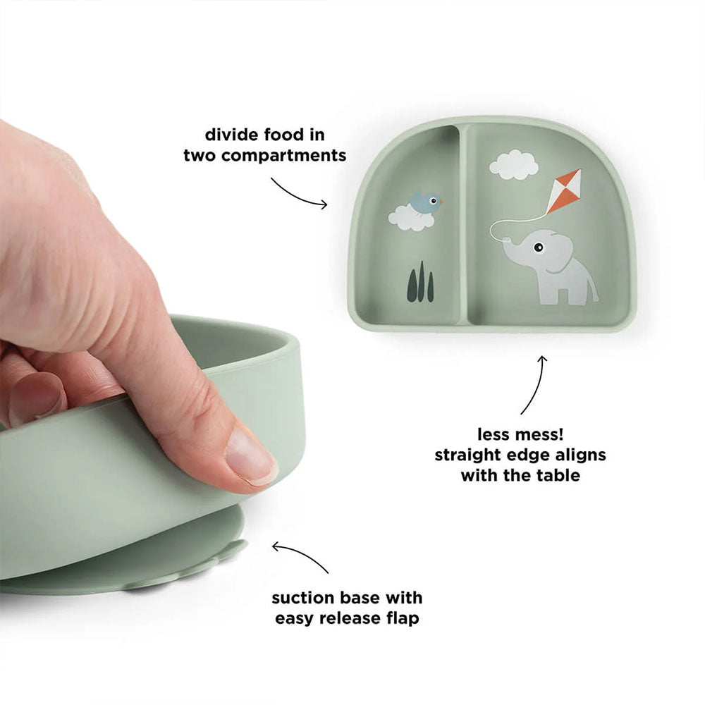 Bowl con compartimentos stick & stay Playground verde