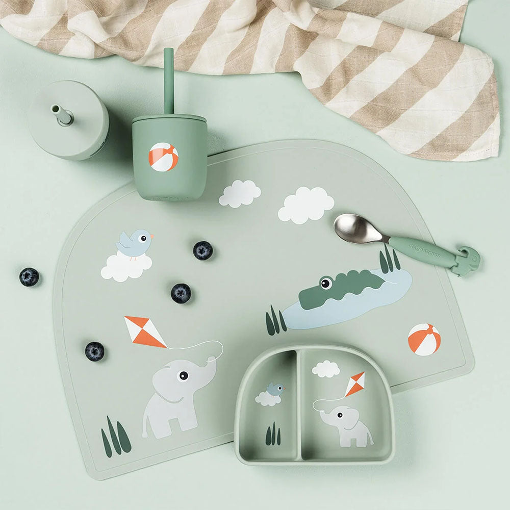 Bowl con compartimentos stick & stay Playground verde