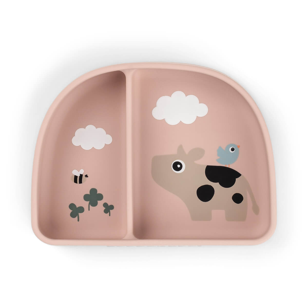 Bowl con compartimentos stick & stay Tiny Farm rosa