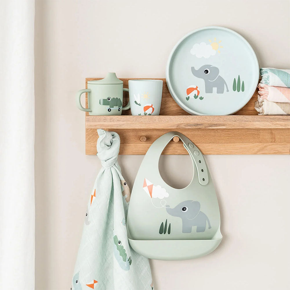 Mini taza de silicona Playground azul