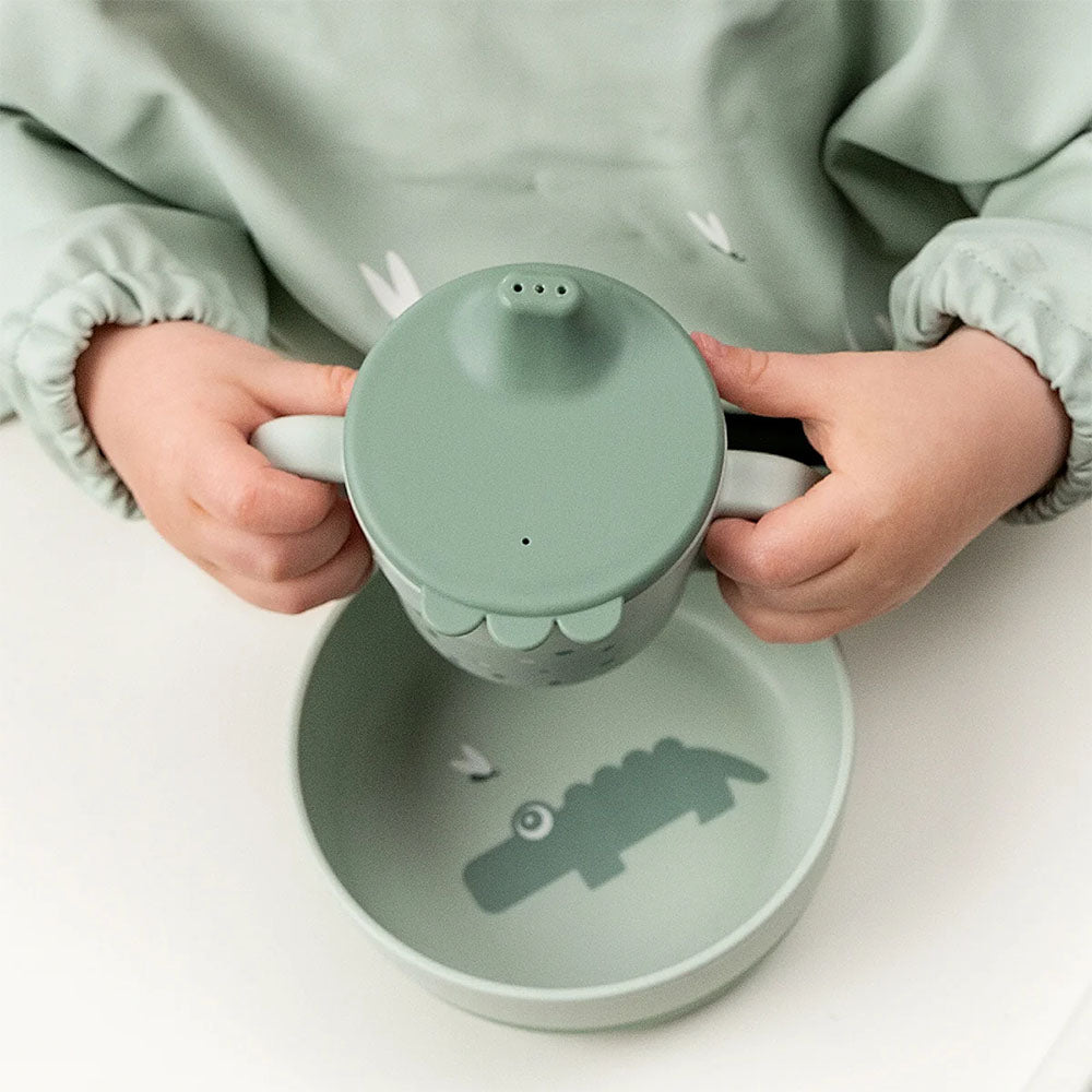 Vaso con boquilla Foodie Happy Dots verde