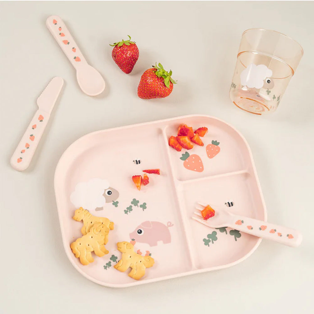 Vaso de vidrio Tiny Farm rosa