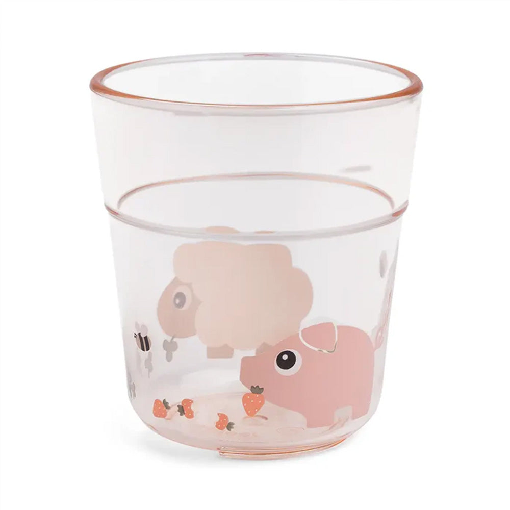 Vaso de vidrio Tiny Farm rosa
