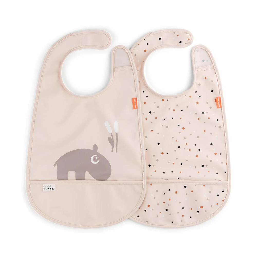 Set de 2 Baberos con velcro Ozzo rosa
