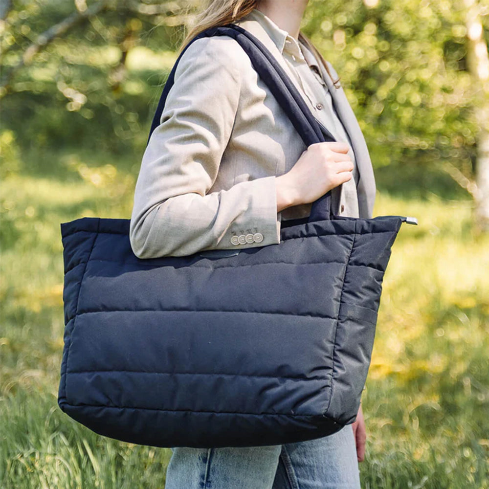 Bolso Maternal Tote acolchado con mudador portatil negro